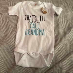 White Baby Onesie - Call Grandma